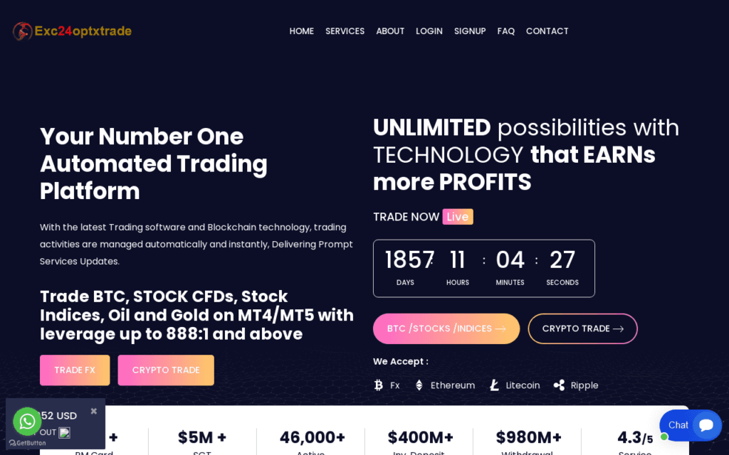 Exc24optxtrade Review (exc24optxtrade.com) – Scam Exc24optxtrade