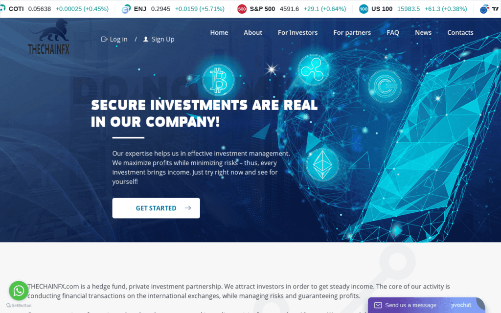 TheChainFx Review (thechainfx.com) – Scam TheChainFx