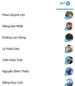 screenshot of fake profiles liking cypherguard posts